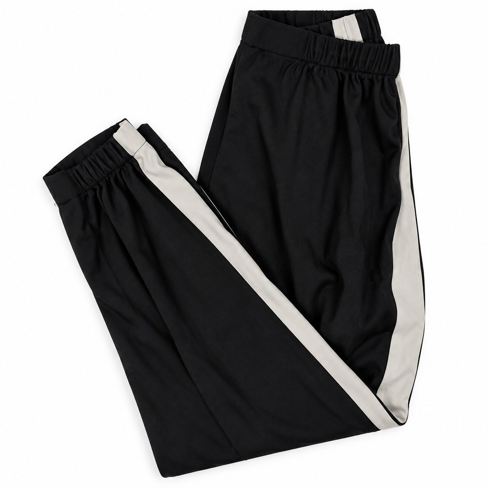 Babaton Side Stripe Joggers Womens Small Black White Elastic Waist Track Pants